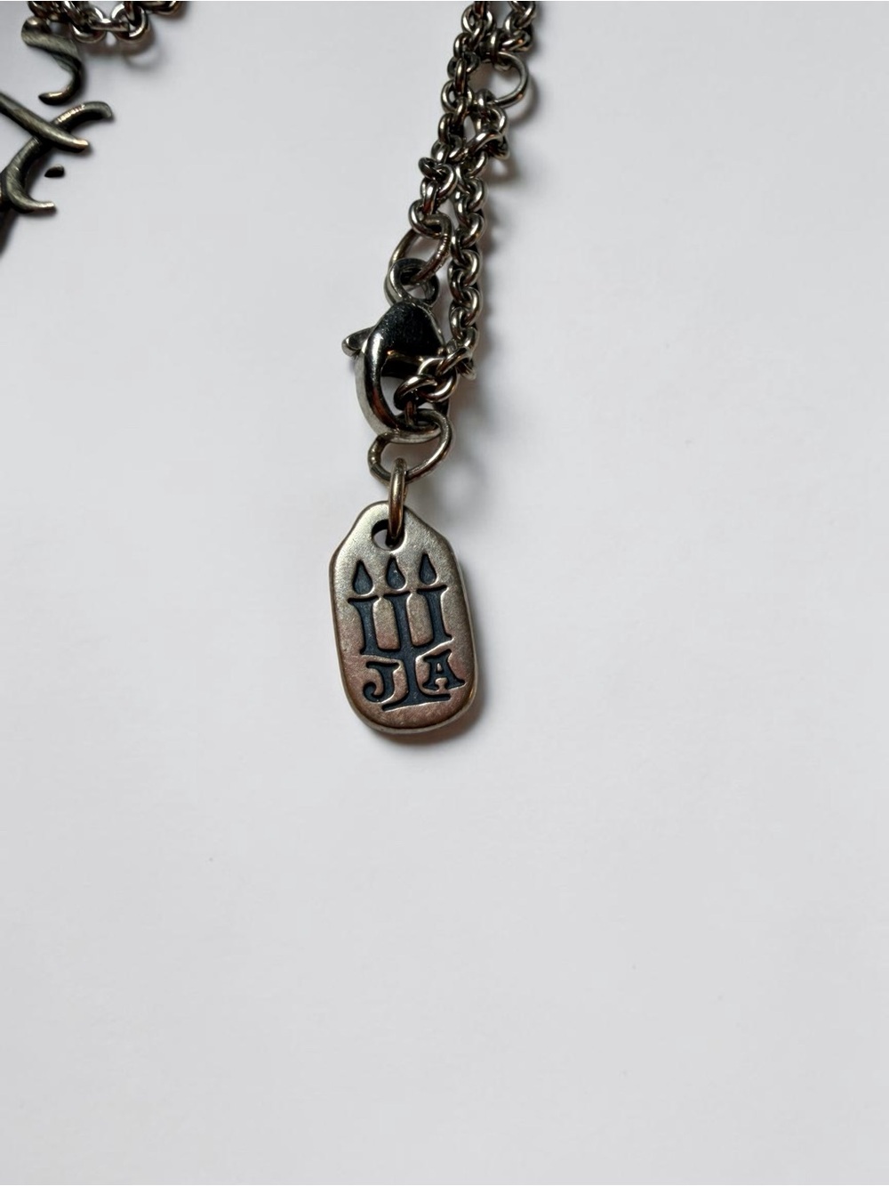 Sterling Silver and Black Onyx Long Station Necklace - Picture 5 of 5